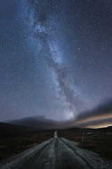Milky Way over the road