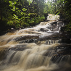 Mountain stream after rainfalls, Jonsvatnet, Norway