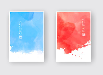 Watercolor design banner set vector illustration eps10