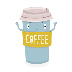 Cute coffee cup. Hand drawn vector illustration