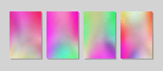 Fototapeta premium Screen gradient set with modern abstract backgrounds.