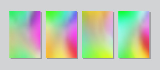 Fototapeta premium Screen gradient set with modern abstract backgrounds.