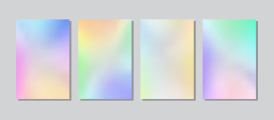 Fototapeta premium Screen gradient set with modern abstract backgrounds.
