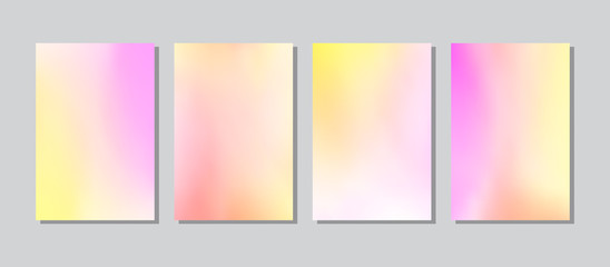Screen gradient set with modern abstract backgrounds.