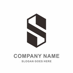 Monogram Letter S Geometric Infinity Square Architecture Business Company Stock Vector Logo Design Template