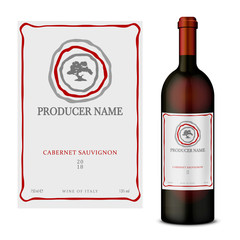Vector wine label
