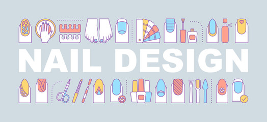 Nail design word concepts banner