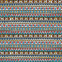 Seamless ethnic ornament. Geometric pattern. Vector illustration.