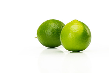Lemon Fruit with slices isolated on white background