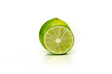 Lemon Fruit with slices isolated on white background