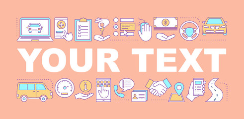 Car rental word concepts banner