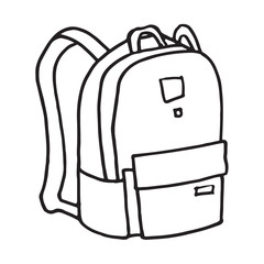 School or camping backpack, doodle art