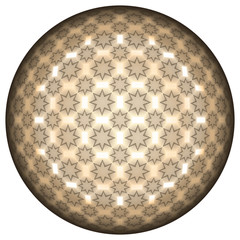 3D Bild - Kugel - Sternenmuster - Weihnachten - transparenter Background