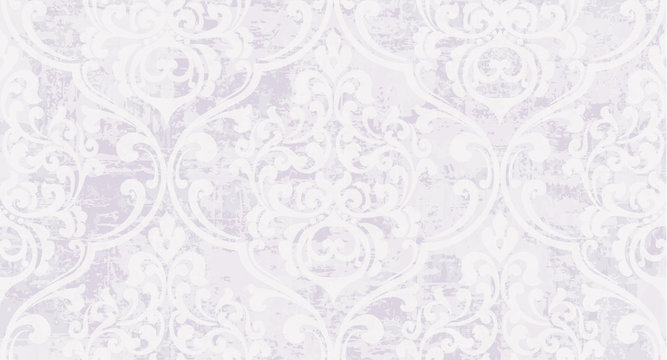Vintage decor ornamented pattern Vector. Victorian texture. decorative design. Light pink powder color decors
