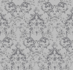 Fototapeta premium Vintage ornamented pattern Vector. Old style Victorian flourish texture. Grunge decorative design. Light colors