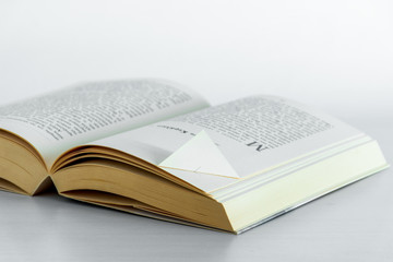 Open book isolated on background