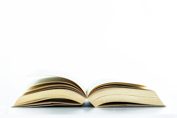 Open book isolated on background