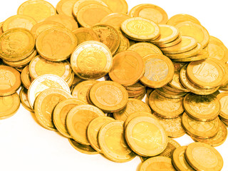 Pile of euro cents