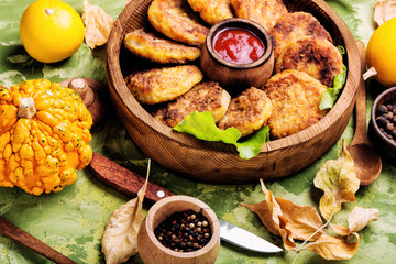 Diet vegetable pumpkin cutlet