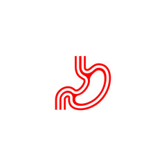 Abstract gastric logo - silhouette stomach icon