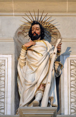 Apostle, statue in the church of St. Leodegar in Lucerne, Switzerland