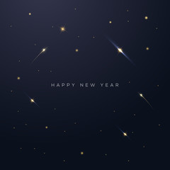 Minimal New Year Background on Space