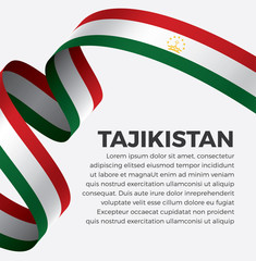 Obraz premium Tajikistan flag, vector illustration on a white background