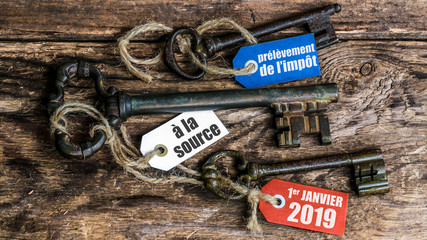 Clés étiquettes : prélèvement à la source (janvier 2019)