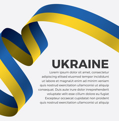 Ukraine flag, vector illustration on a white background