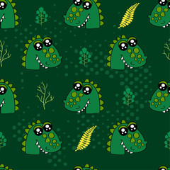 Cute kids crocodile pattern for girls and boys. Colorful crocodile on the abstract pattern create a fun cartoon drawing. The crocodile pattern is made in pastel colors. Urban backdrop for textile