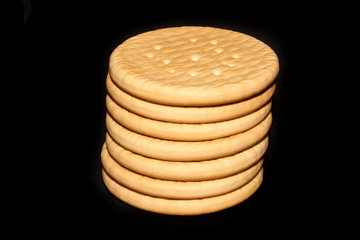 cookie isolated on black background