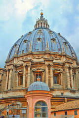 Fototapeta na wymiar St. Peter's Basilica, St. Peter's Square, Vatican City.