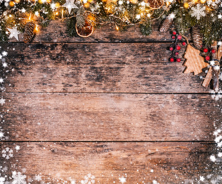 Decorative Christmas rustic background