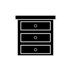dresser icon on white background. from furniture collection flat trendy vector dresser symbol. use for web and mobile