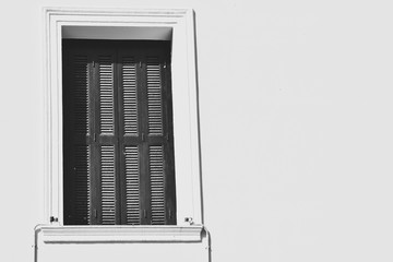 Old window on white background