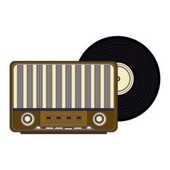 Old radio and vinyl music