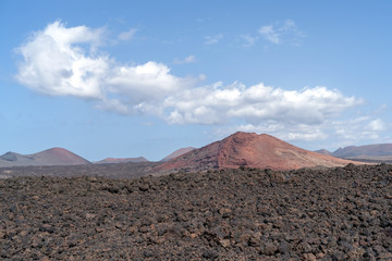 Rocky volcanic landscape, Lanzarote, Canary Islands, Spain