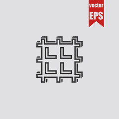 Wire mesh icon.Vector illustration.