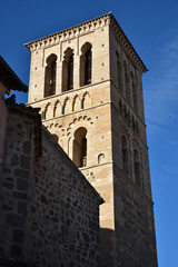 Obraz premium Clocher de l'église San Tomé à Tolède, Espagne