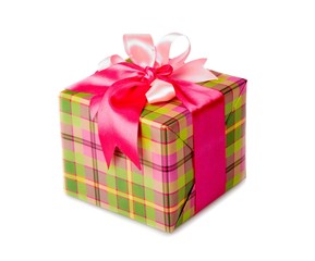 Wrapped gift with a bow on top