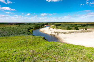 Aerial view on North Yamal landscapes
