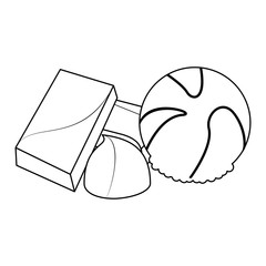 Obraz premium Set of chocolates black and white