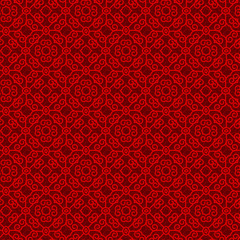 Vector ornament seamless pattern wallpaper, traditional oriental style with red color