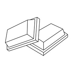 Delicious chocolate bar black and white