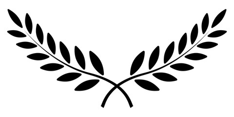 olive branch, Laurel wreath, vector winner award symbol, sign victory and wealth in the Roman Empire