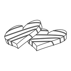 Set of chocolates black and white