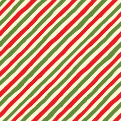 Сolored diagonal stripes pattern. Seamless сhristmas vector background. Abstract geometric seamless pattern handmade.