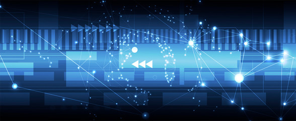 Abstract tech background. Futuristic technology interface
