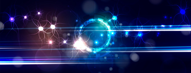 Abstract tech background. Futuristic technology interface