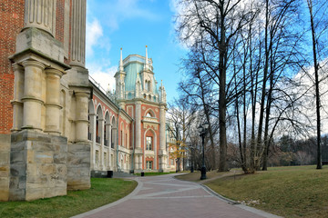 Grand Palace in the Museum Park Tsaritsyno in Moscow